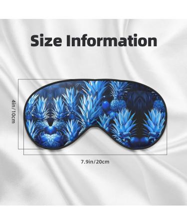 Blue Pineapple Print Soft Eye Mask | Sleep Mask for Women & Men | Travel Sleep Eye Mask - Buy Online on GoSupps.com