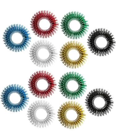 Magiclulu 36 Stk Spiky Finger Rings - Noiseless Acupressure Massage Toys for Kids | Finger Roller Massager Device - Buy Online on GoSupps.com