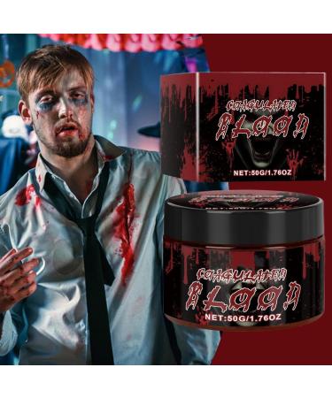 Artificial Blood for Halloween Coagulated Gel Blood Decorative Makeup 50ml for Body and Face Adult and Child Costume Vampire Cosplay Clothing - Buy Online on GoSupps.com