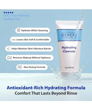 Dr. Denese Hydrating Cleanser 6 oz With Antioxidant Power Vitamin E Aloe Vera Extract & Hydrolyzed Wheat Protein For Dry & Sensitive Skin Removes Makeup Without Drying Cruelty-Free 24 Ounce (Pack of 1) - Buy Online on GoSupps.com
