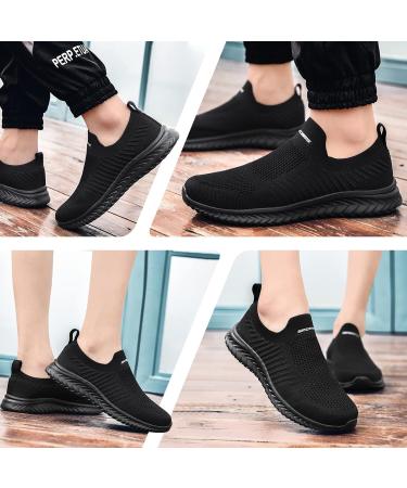 Slip On Sneakers for Men & Women - Comfortable Breathable Outdoor & Sports Shoes | Memory Foam Lightweight Leisure Shoes - Size 41 EU - All Black - Buy Online on GoSupps.com