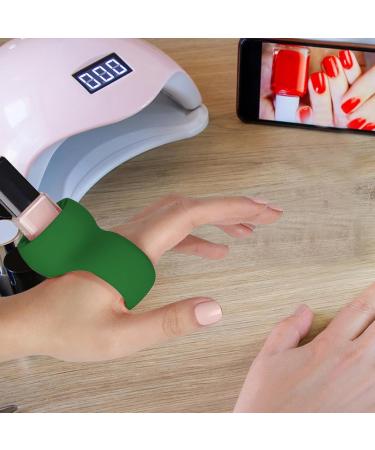 Nail Polish Organizer - Wearable Anti-Spill Organizer | Anti Slip Grip Suction Flexible Silicone Nail Polish Holder Stand For Personal And Business Use Green - Buy Online on GoSupps.com
