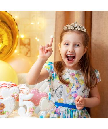 Crystal Queen Princess Crown Tiara for Women & Girls - Bridal Hair Accessory for Birthday, Wedding, Prom & Parties - Gold (Pack of 1) - Buy Online on GoSupps.com