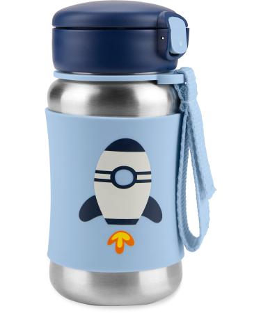 Skip Hop Toddler Sippy Cup with Straw  Sparks Stainless Steel Straw Bottle  Rocket(Discontinued by Manufacturer) Stainless Steel Straw Bottle Rocket