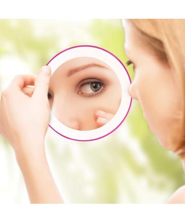 Zadro Compact 10X Magnification LED Lighted Makeup Mirror with Suction Cup Mount - Pink - Buy Online on GoSupps.com
