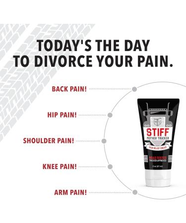 STIFF Mother Trucker 2oz Natural Pain Relief Cream for Muscle & Joint Discomfort - Fast Relief for Back, Hips, Shoulders, Neck, Arthritis - Buy Online on GoSupps.com