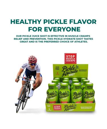 Cramp Relief Pickle Hydrate Shot - Electrolyte Replacement Pickle Juice Drink - Sugar-Free & Gluten-Free - 2 Oz-12-Pack - Buy Online on GoSupps.com