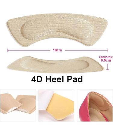 Heel Inserts for Shoes - 8 Pair Heel Protectors & Grips for Women | Prevent Heel Pain & Blisters - Cushioning Metatarsal Pads - Buy Online on GoSupps.com