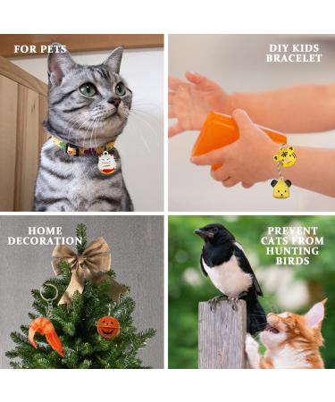 MATTISAM Cat Collar Bells - Pet Pendant for Collar Accessories - 4PCS Pumpkin & Animal Jingle Bell Set - Buy Online on GoSupps.com