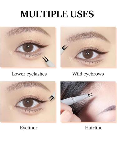 Black Eyeliner - Dual-Tip Eyeliner Pencil | Water-Resistant Wing-Shaped Liquid Eyeliner Pencil for Women Adult Makeup - Buy Online on GoSupps.com