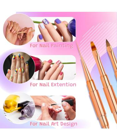 Double-Sided Nail Brush Set | Gel Nail Art Brushes & Ombre Brush Kit | 10 Heads Nail Polish Tools - Lea-shall 5PCs Double-End Brush Set for UV Gel Nails - Buy Online on GoSupps.com