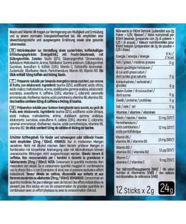 Intick Sugar-Free Energy Drink - Low-Calorie Instant Powder with Caffeine & Vitamins - 12 Pack (0.25L Each) - Boost Your Energy! - Buy Online on GoSupps.com