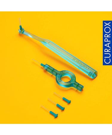 Curaprox CPS 06 Prime Start Interdental Brushes Set  5 interdental Brushes CPS 06 Prime + 1 Holder UHS 409 + 1 Holder UHS 470  0.6 mm to 2.2 mm  Turquoise 06 prime start Turquoise - Buy Online on GoSupps.com