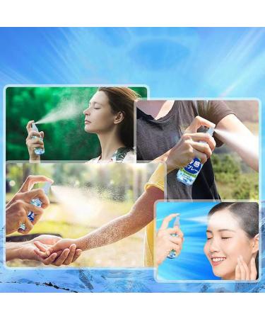 Cooling Spray 50ml Quick Cool Down Heat Stroke Prevention Lasting Cooling Mist Spray for Clothes and Skin - Buy Online on GoSupps.com