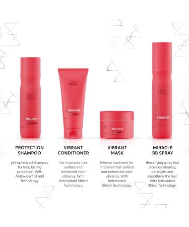 Wella Professionals Invigo Brilliance Shampoo & Conditioner Set for Coarse Colored Hair - Color Protection & Vibrancy - 1 Pack - Buy Online on GoSupps.com