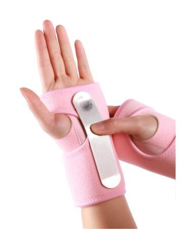 Compression Wrist Support Brace for Men & Women | Adjustable Wrist Support Wraps | Wrist Band Support Sleeve | Carpal Tunnel Brace for Pain Relief Tendonitis Arthritis Gym Sports (Pink Left) Left Pink