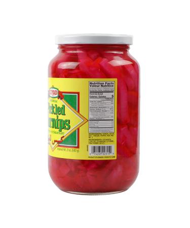 Ziyad Premium Arabic Pickled Turnips - 21 oz - Authentic Middle Eastern Recipe - Vegan - Non Perishable - 1.31 lb - Buy Online on GoSupps.com