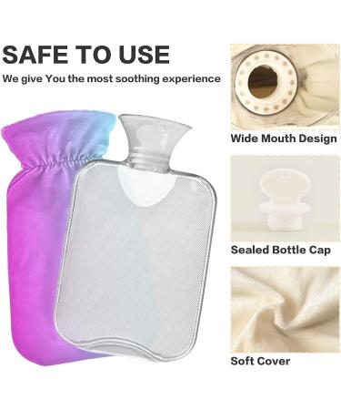 Buy Purple Gradient Hot Water Bottle with Cover - 2L Pain Relief & Heating Pad for Sports Injuries - Buy Online on GoSupps.com