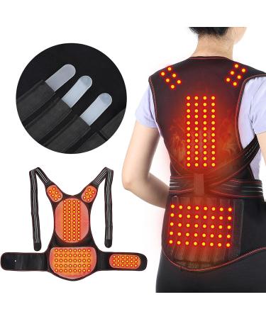 Back Brace Posture Corrector for Men & Women - Self Heating Magnetic Therapy Support Corset Vest for Upper & Lower Back Pain Relief (X-Large - Buy Online on GoSupps.com