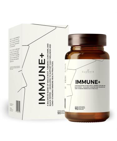 Immune Support Supplement Advanced Herbal Blend with Turmeric Maca Root & Black Pepper Daily Wellness Formula 90 Vegan Capsules Made in USA