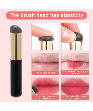 NICENEEDED Silicone Lip Concealer Makeup Brushes - 2 PCS Portable Lip Gloss & Lipstick Applicator Tools for Women - Optimal Silicone Lip Makeup Brushes with Tube Protector - Buy Online on GoSupps.com