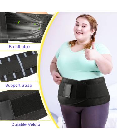 Lumbar Back Support Belt for Lower Back Pain Relief - Waist Trainer for Men and Women - Sciatica & Herniated Disc Support - Black Plus Size Belt 5XL (55-65 Inch) - Buy Online on GoSupps.com
