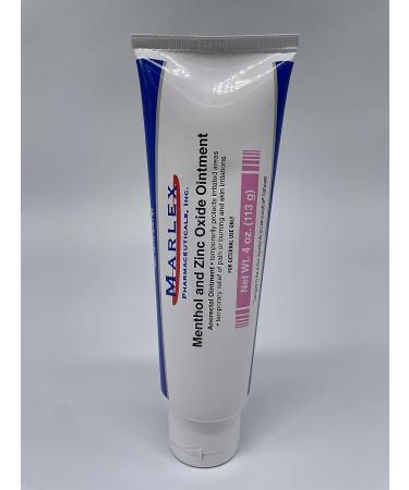 Marlex Menthol and Zinc Oxide Ointment 4 oz | Soothes Irritated Skin | Pain Relief for Diaper Rash & Anal Fissures - Buy Online on GoSupps.com