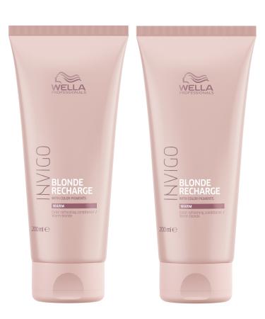 2x Blonde Recharge Warm Blonde Conditioner Invigo Wella Professionals Color Refresher 250 ml each 500 ml