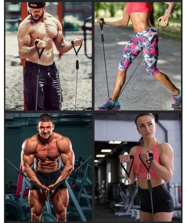 Zacro Resistance Bands Set | 6 Fitness Straps with Handles & Ankle Strap - Strength Training for Men & Women (10-90lbs) | International Shipping - Buy Online on GoSupps.com