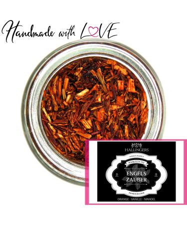 Hallinger's Engelszauber Rooibos Tea with Orange Vanilla & Almond - Perfect Gift for Mother's Day Father's Day & New Year's Eve - 120g Can - Buy Online on GoSupps.com