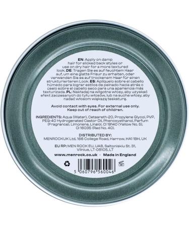 Men Rock 30ml Pomade - High Hold Medium Shine for Slick & Classy Hairstyles - Fruity Fresh Scent - All Hair Types - Pack of 1 - Buy Online on GoSupps.com