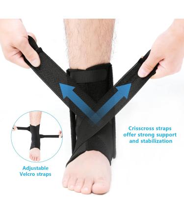 Solmyr Adjustable Ankle Support Brace | Breathable Ankle Stabilizer for Sprains & Sports Injuries - Comfortable Ergonomic Fit for Men & Women (M/L - Buy Online on GoSupps.com