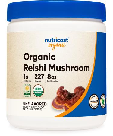 Nutricost Organic Reishi Mushroom Powder 0.5LB (8oz) - USDA Certified 100% Organic  Vegetarian  Non-GMO  Gluten Free - Buy Online on GoSupps.com