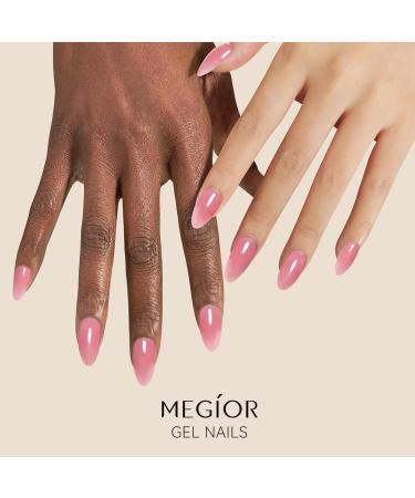 MEGIOR Jelly Pink Gel Nail Polish 15ML Rose Pink Gel Polish 1PC Nail Polish Gel Soak Off UV Gel Polish Translucent Color Neutral Gel Polish for Nail Art Manicure DIY at Home - Buy Online on GoSupps.com