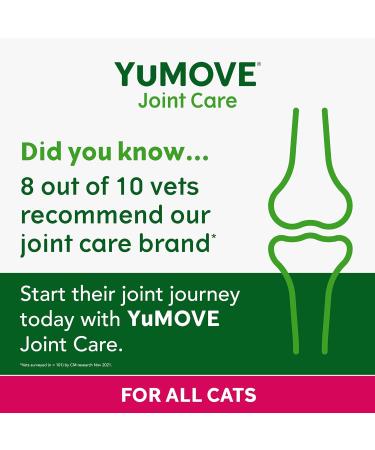 YuMOVE Cat | Joint Supplement for Cats with Glucosamine Chondroitin Green Lipped Mussel All Ages and Breeds | 60 Capsules Pack of 60 - Buy Online on GoSupps.com