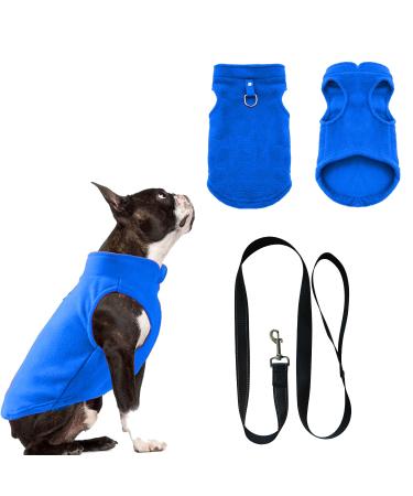 Dog coat dog sweater chihuahua clothing dog sweater small dogs dog coat for small dogs dog coat with dishes winter coat dog for small dogs inside and outside use (blue S) Blue S