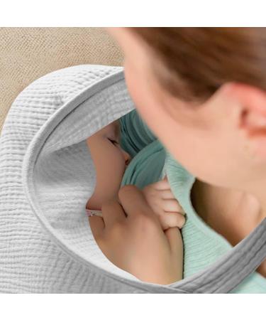 Silence Breastfeeding Cover - Soft Cotton Nursing Cover for Privacy Protection | Multi-Purpose Gifts for Moms & Babies (Gray) - Buy Online on GoSupps.com