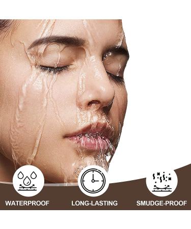 Eyebrow Stamp Stencil Kit - Vegan One-Step Pomade for Perfect Brows - Waterproof & Smudge-Proof - 20Pcs Reusable Stencils Included (Medium Brown) - Buy Online on GoSupps.com