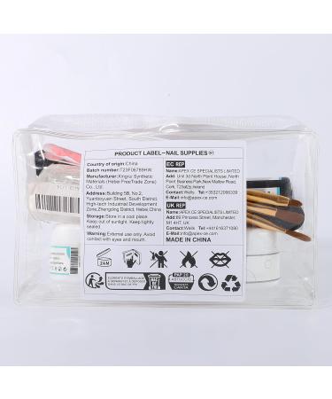 PEACECOLOR Acrylic Nail Kit for Beginners - White, Clear, Pink Colors - Acrylic Powder and Liquid Set with Nail Art Brush - Nail Extension Carving - PB0001 - Buy Online on GoSupps.com