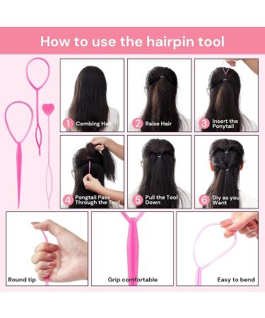 2Pcs Hair Band Remover Cutter & 6Pcs Hair Styling Tool Kit with 760Pcs Color Hair Ties for Girls & Women - Buy Online on GoSupps.com