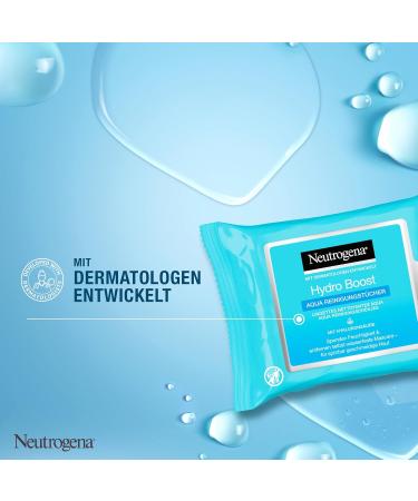 Neutrogena Hydro Boost Makeup Wipes - Aqua Cleansing Wipes with Hyaluron | Make-Up Remover | Pack of 6 (150 Wipes) | International Shipping Available - Buy Online on GoSupps.com