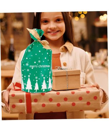 KOMBIUDA Christmas Sack 50pcs Christmas Bag Candy Bags Halloween Candy Christmas Drawstring Bag Snowflake Crisp Ribbon - Buy Online on GoSupps.com