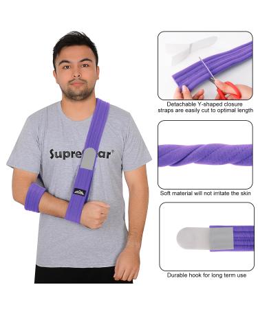 Supregear Adjustable Lightweight Arm Sling - Comfortable Shoulder Support | Purple, 180cm - Buy Online on GoSupps.com
