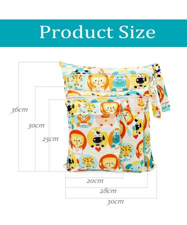 Fenfang Diaper Pocket Wetbag - 3 Reusable Waterproof Laundry Bags for Cloth Diapers & Kindergarten - Orange Organizer - Buy Online on GoSupps.com