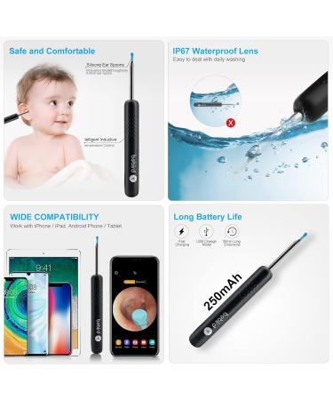 Ear Wax Removal Endoscope | BEBIRD HD Earwax Remover Tool with WiFi Camera & LED Lights | USB Rechargeable Ear Cleaner for Kids Adults & Pets - Compatible with iPhone iPad Android (Black - Buy Online on GoSupps.com