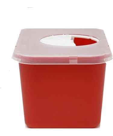 Oakridge Sharps Container 1 Gallon (2 Pack) with Rotating Lid - Easy-to-Use Design - Buy Online on GoSupps.com
