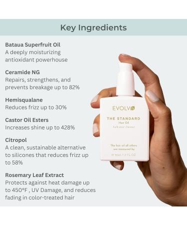 EVOLVh The Standard Hair Oil - Vegan Non-Toxic Clean Hair Care | 1.7 fl oz (50 ml) - International Shipping Available - Buy Online on GoSupps.com
