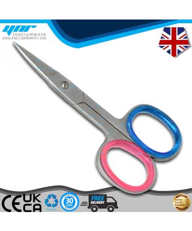 YNR Cuticle Nail Scissors Curved Blade Professional Stainless Steel Beauty Scissors for Manicure Pedicure Eyebrows Nose Hair Trimming Beauty Grooming Thick Toenails Women Men - Buy Online on GoSupps.com