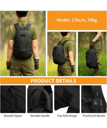 HUNTVP 20L Military MOLLE Backpack - Tactical Assault Pack for Hunting, Camping, Trekking - Black - Buy Online on GoSupps.com