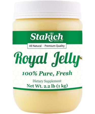 Stakich Fresh Royal Jelly - Pure, All Natural - No Additives/Flavors/Preservatives Added - 1 Kilogram (2.2 Pounds) 2.2 Pound (Pack of 1)